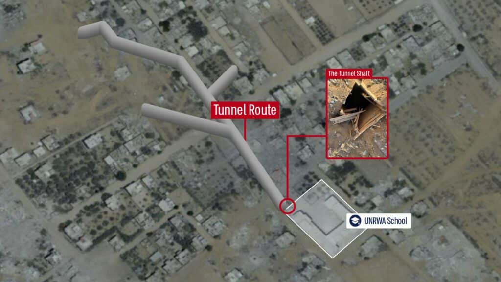 IDF veröffentlicht Beweise: Hamas-Waffenlager in zivilen Einrichtungen und Tunnelsystem bei UNRWA-Schule