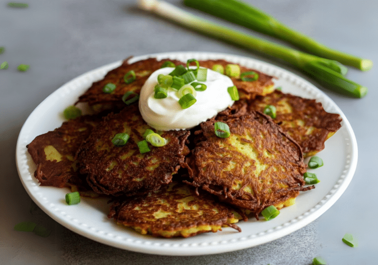 Latkes auf einem Teller