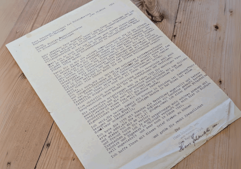 Brief von Hans Schonath