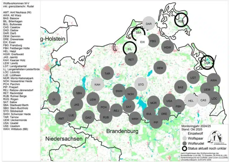 Wolfsvorkommen in M-V