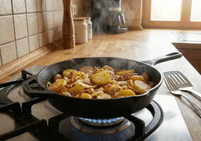 Bratkartoffeln auf dem Herd