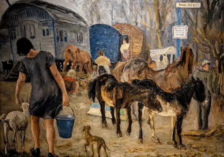 Das Gemälde von Richard Huber - Zigeuner um 1940