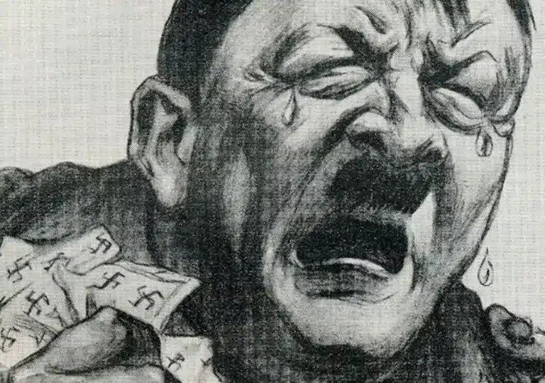 Karikatur - Tränen bei Hitler