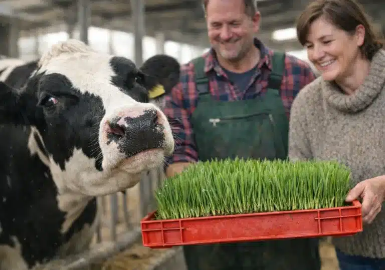 Weizengras als Tierfutter