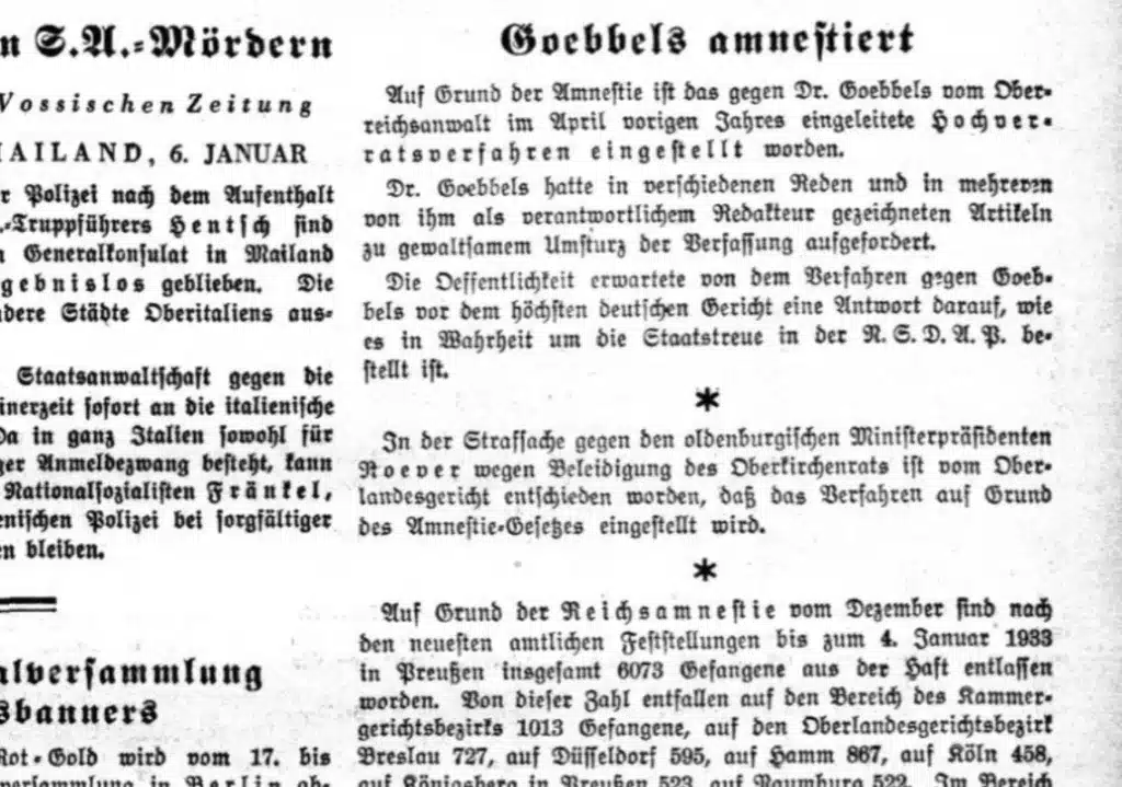07.01.1933 – Die Goebbels-Amnestie, das Hitler-Papen-Komplott und die Warnsignale für 2026 07.01.1933 – Die Goebbels-Amnestie, das Hitler-Papen-Komplott und die Warnsignale für 2026