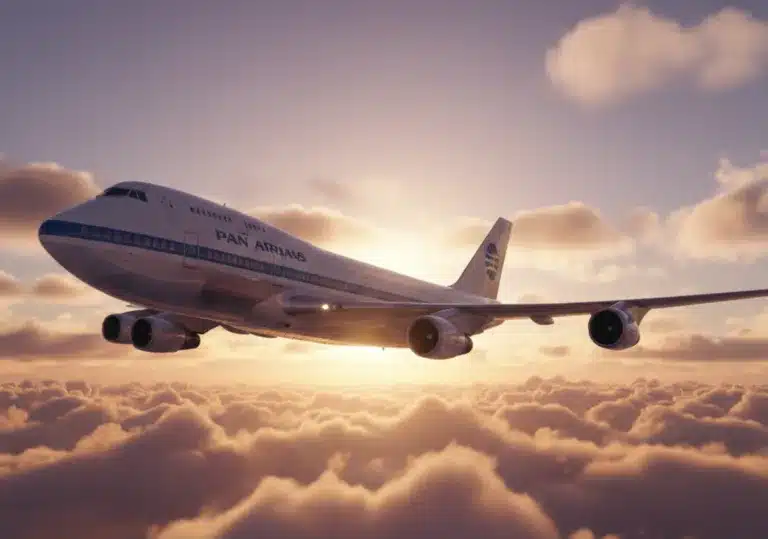 Boeing 747 in den Wolken