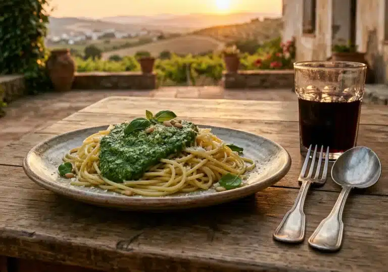 Pasta mit Basilikum Pesto